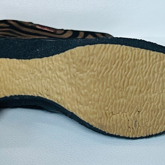 Vintage TED LAPIDUS Black & Tiger Print Leather & Suede Boots, Never Worn, 38/7 - Picture 9 of 10